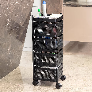 4 Layer Kitchen Trolley With Wheels